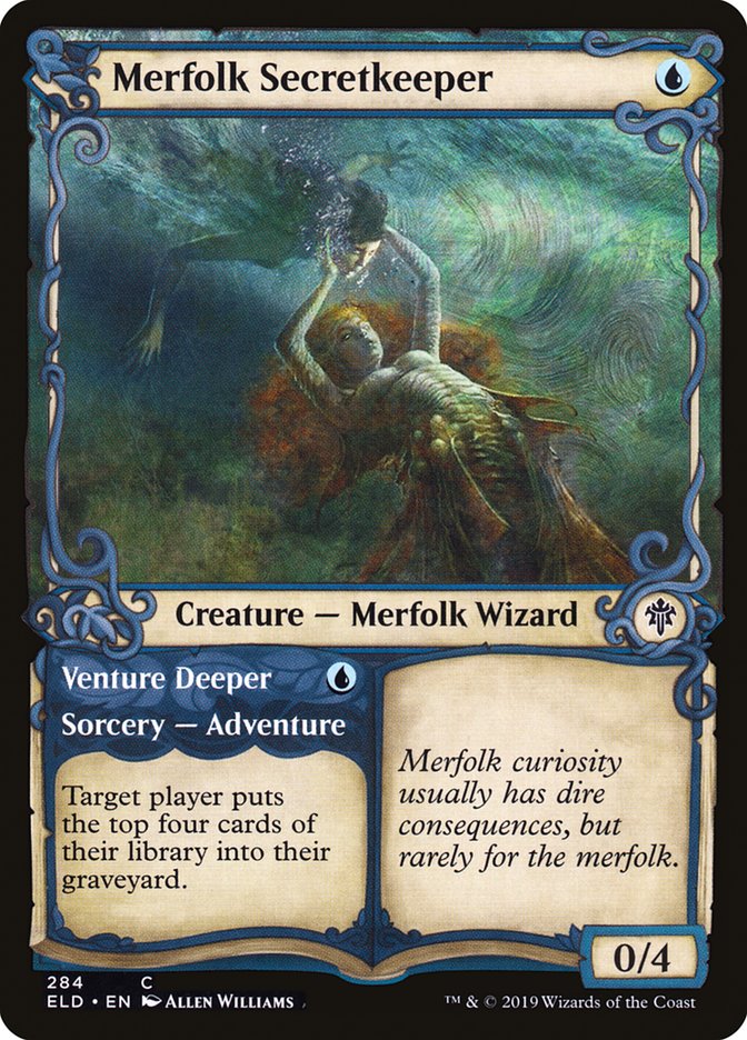 Merfolk Secretkeeper // Venture Deeper (Showcase) [Throne of Eldraine] | Exor Games New Glasgow