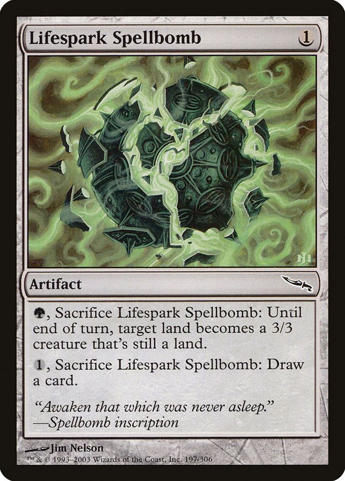 Lifespark Spellbomb [Mirrodin] | Exor Games New Glasgow