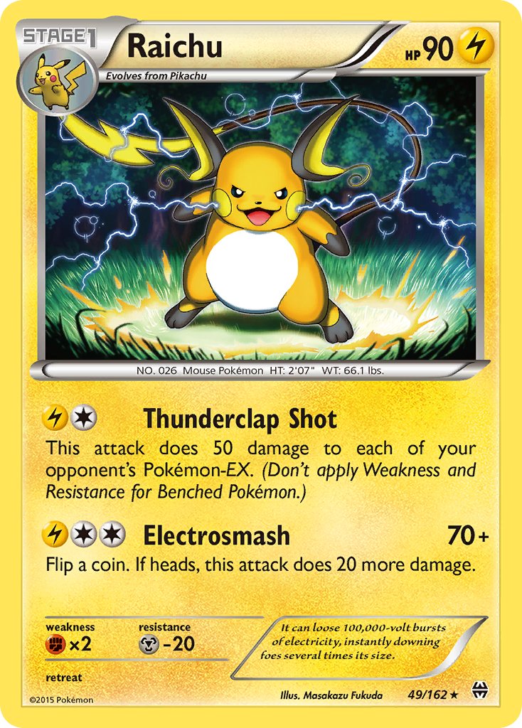 Raichu (49/162) (Theme Deck Exclusive) [XY: BREAKthrough] | Exor Games New Glasgow