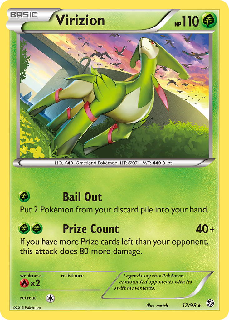 Virizion (12/98) [XY: Ancient Origins] | Exor Games New Glasgow