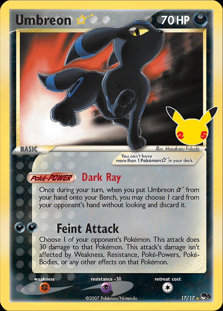 Umbreon (17/17) (Star) [Celebrations: 25th Anniversary - Classic Collection] | Exor Games New Glasgow