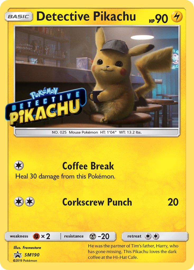 Detective Pikachu (SM190) (Stamped) [Sun & Moon: Black Star Promos] | Exor Games New Glasgow