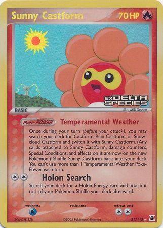 Sunny Castform (31/113) (Stamped) [EX: Delta Species] | Exor Games New Glasgow