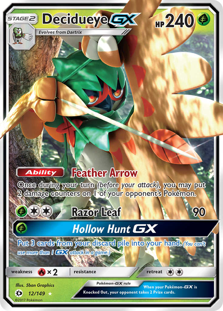 Decidueye GX (12/149) [Sun & Moon: Base Set] | Exor Games New Glasgow