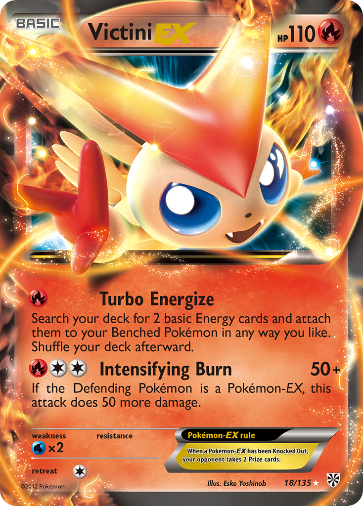 Victini EX (18/135) [Black & White: Plasma Storm] | Exor Games New Glasgow