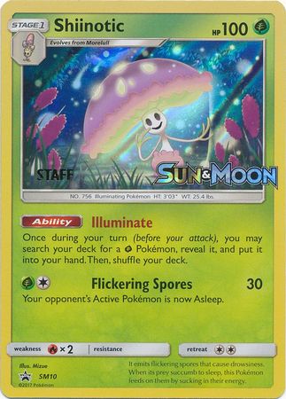 Shiinotic (SM10) (Staff Prerelease Promo) [Sun & Moon: Black Star Promos] | Exor Games New Glasgow