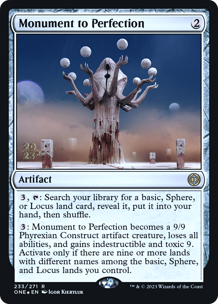 Monument to Perfection [Phyrexia: All Will Be One Prerelease Promos] | Exor Games New Glasgow