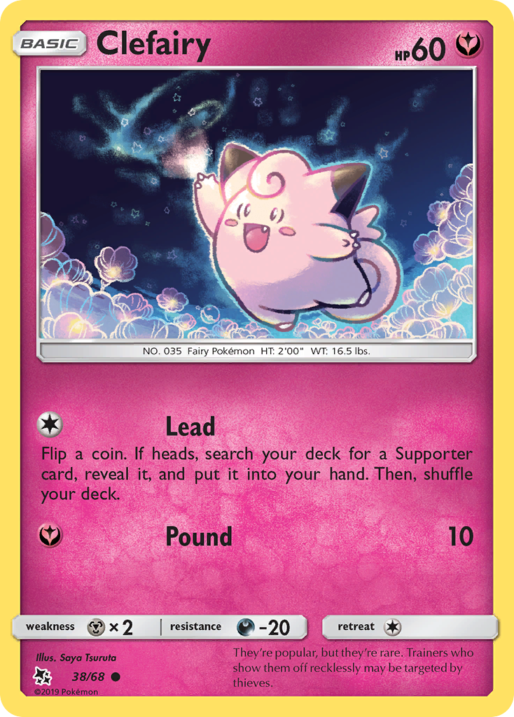 Clefairy (38/68) [Sun & Moon: Hidden Fates] | Exor Games New Glasgow