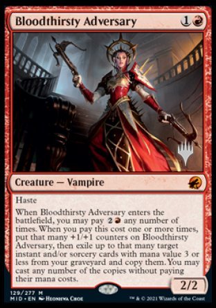 Bloodthirsty Adversary (Promo Pack) [Innistrad: Midnight Hunt Promos] | Exor Games New Glasgow