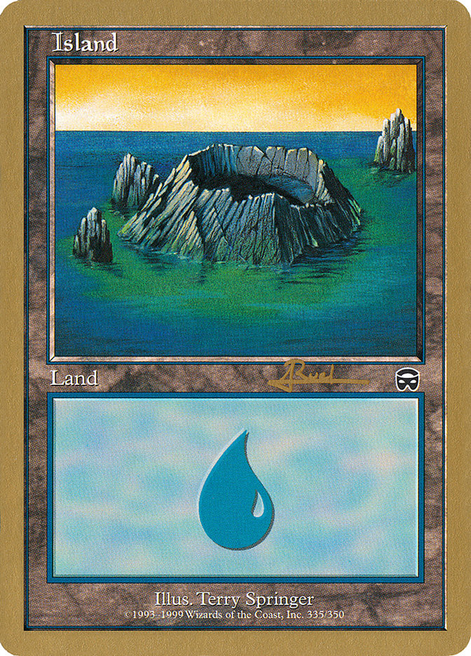 Island (335) (Antoine Ruel) [World Championship Decks 2001] | Exor Games New Glasgow