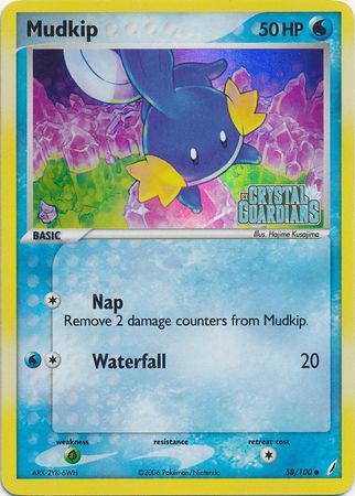 Mudkip (58/100) (Stamped) [EX: Crystal Guardians] | Exor Games New Glasgow