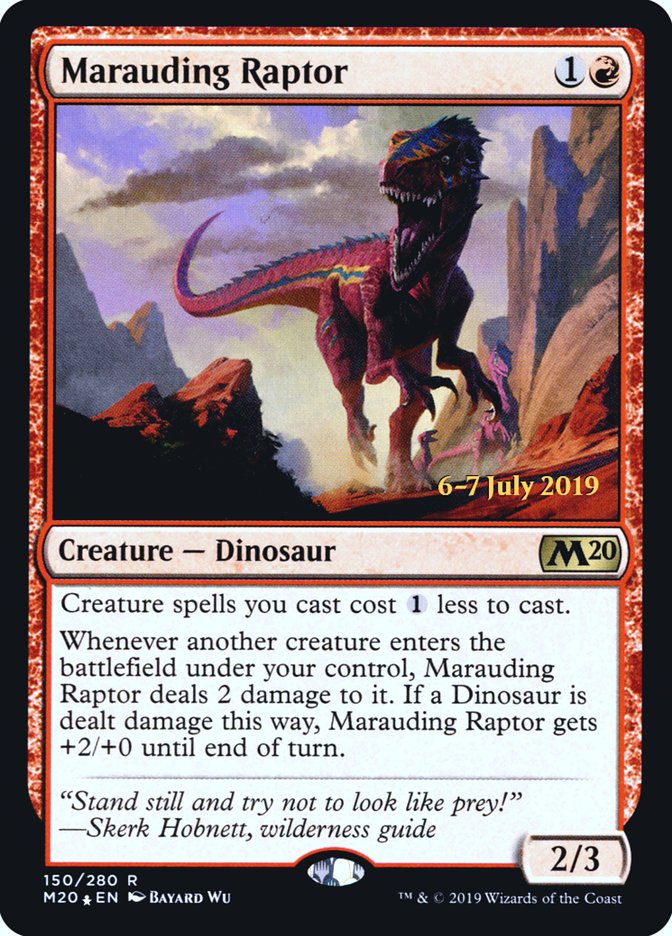 Marauding Raptor  [Core Set 2020 Prerelease Promos] | Exor Games New Glasgow