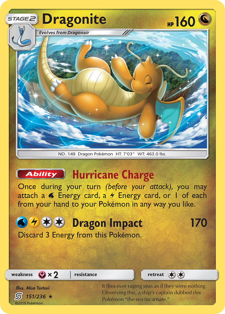 Dragonite (151/236) (Cosmos Holo) [Sun & Moon: Unified Minds] | Exor Games New Glasgow