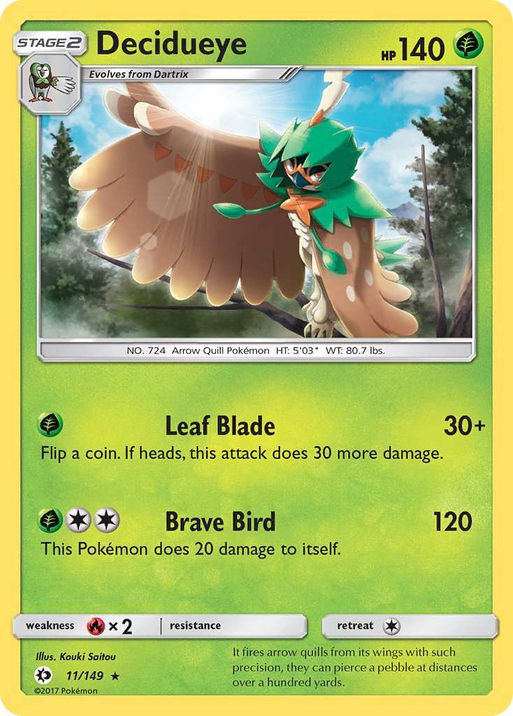 Decidueye (11/149) (Theme Deck Exclusive) [Sun & Moon: Base Set] | Exor Games New Glasgow