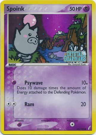 Spoink (62/100) (Stamped) [EX: Crystal Guardians] | Exor Games New Glasgow