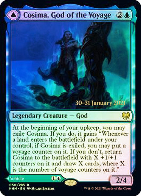 Cosima, God of the Voyage // The Omenkeel  [Kaldheim Prerelease Promos] | Exor Games New Glasgow