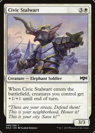 Civic Stalwart [Ravnica Allegiance] | Exor Games New Glasgow