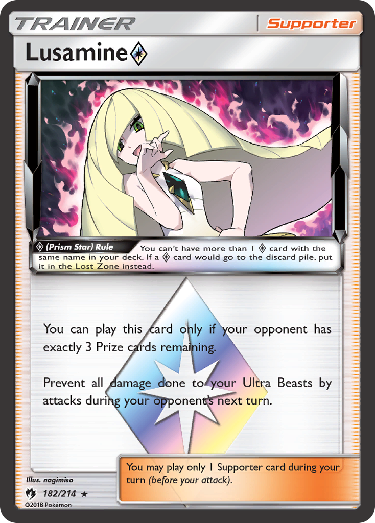 Lusamine (182/214) (Prism Star) [Sun & Moon: Lost Thunder] | Exor Games New Glasgow