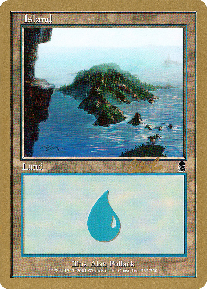 Island (cr335) (Carlos Romao) [World Championship Decks 2002] | Exor Games New Glasgow