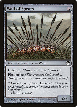 Wall of Spears [Duels of the Planeswalkers] | Exor Games New Glasgow