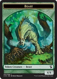 Beast (013) // Plant Double-sided Token [Commander 2018 Tokens] | Exor Games New Glasgow