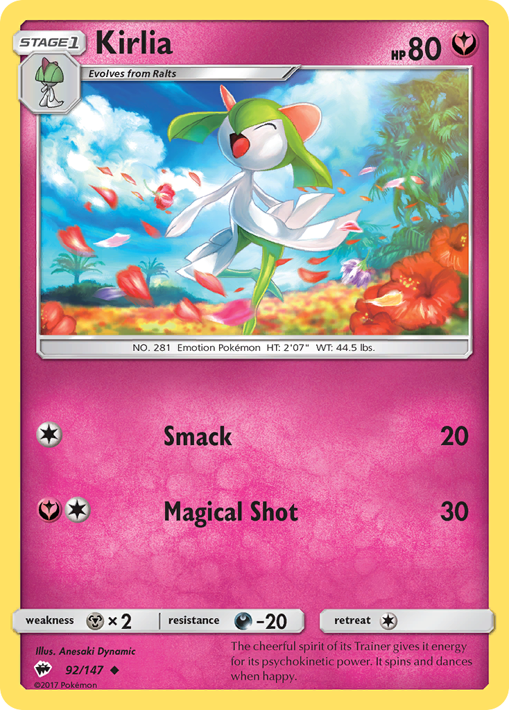 Kirlia (92/147) [Sun & Moon: Burning Shadows] | Exor Games New Glasgow