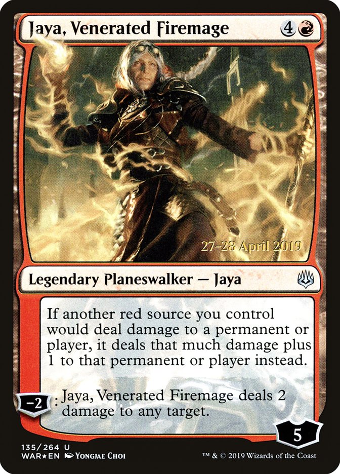 Jaya, Venerated Firemage  [War of the Spark Prerelease Promos] | Exor Games New Glasgow