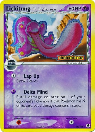 Lickitung (19/101) (Delta Species) (Stamped) [EX: Dragon Frontiers] | Exor Games New Glasgow