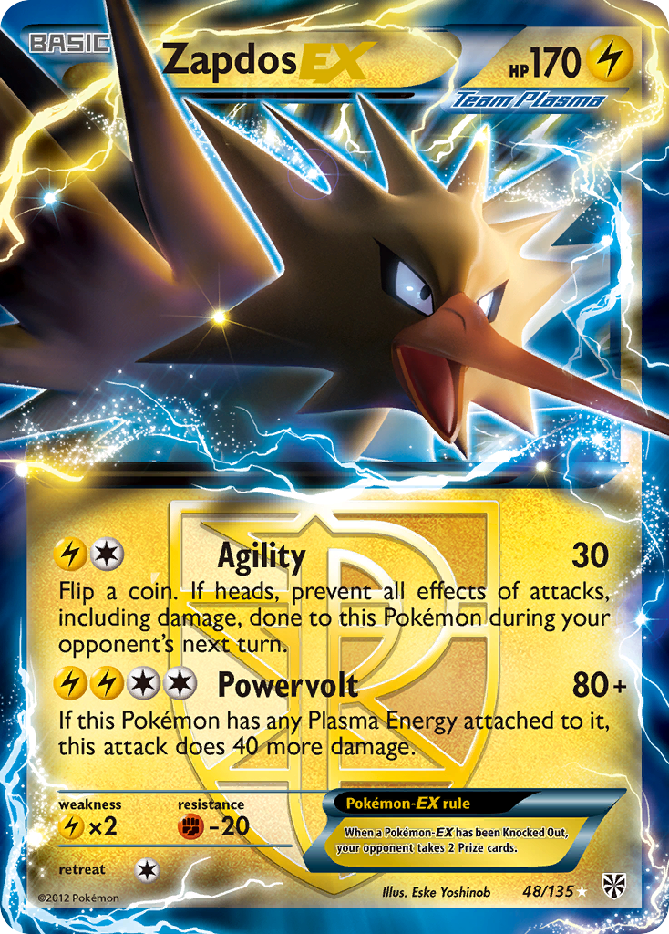 Zapdos EX (48/135) [Black & White: Plasma Storm] | Exor Games New Glasgow