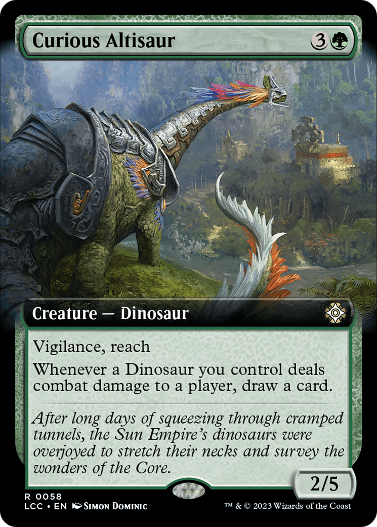 Curious Altisaur (Extended Art) [The Lost Caverns of Ixalan Commander] | Exor Games New Glasgow