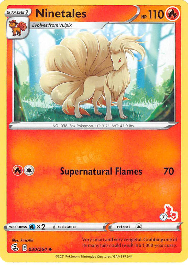 Ninetales (30/264) (Cinderace Stamp #7) [Battle Academy 2022] | Exor Games New Glasgow