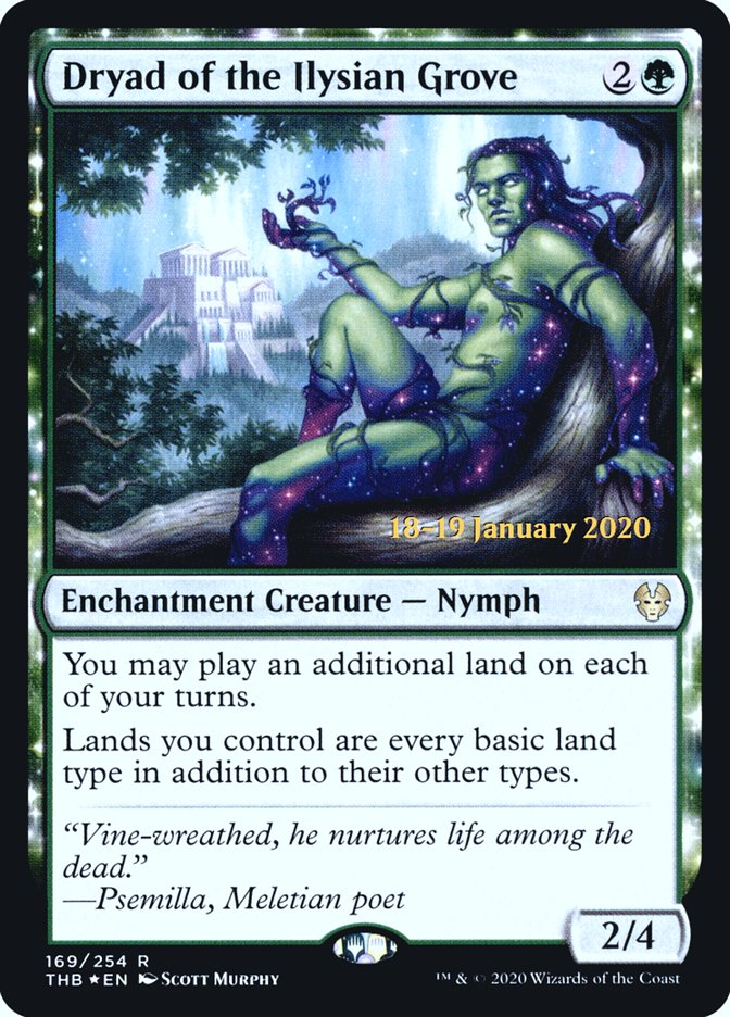 Dryad of the Ilysian Grove [Theros Beyond Death Prerelease Promos] | Exor Games New Glasgow