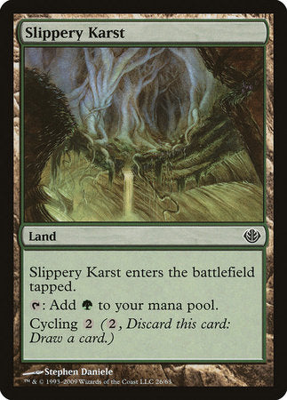 Slippery Karst [Duel Decks: Garruk vs. Liliana] | Exor Games New Glasgow