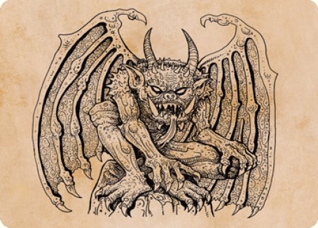 Cloister Gargoyle (Showcase) Art Card [Dungeons & Dragons: Adventures in the Forgotten Realms Art Series] | Exor Games New Glasgow