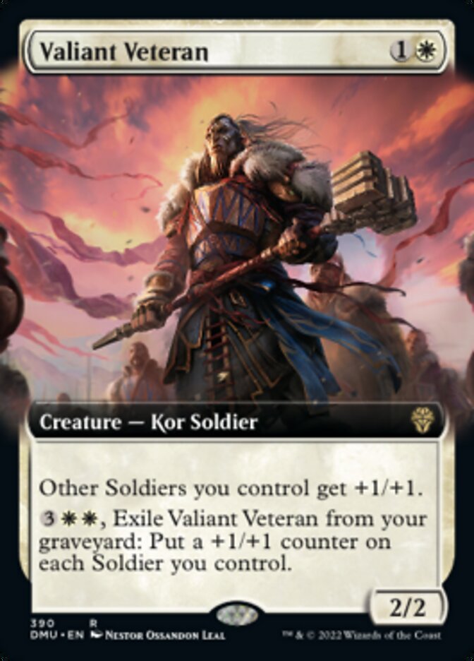 Valiant Veteran (Extended Art) [Dominaria United] | Exor Games New Glasgow