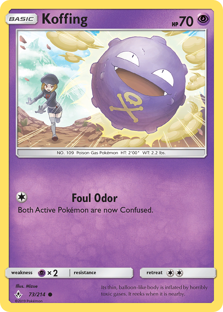 Koffing (73/214) [Sun & Moon: Unbroken Bonds] | Exor Games New Glasgow