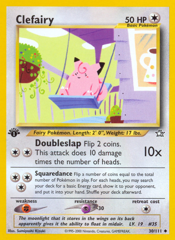 Clefairy (30/111) [Neo Genesis 1st Edition] | Exor Games New Glasgow