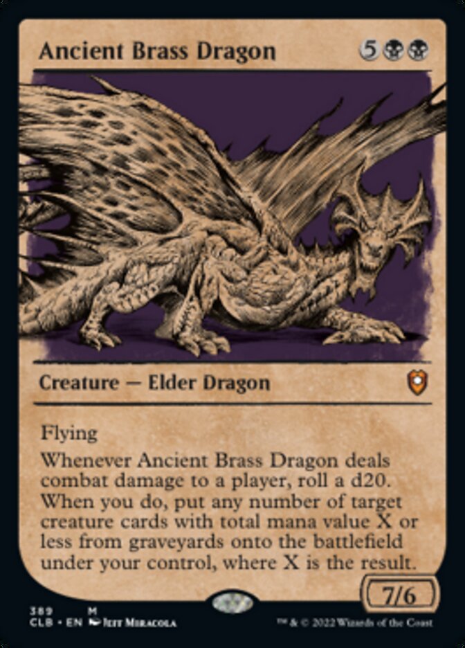 Ancient Brass Dragon (Showcase) [Commander Legends: Battle for Baldur's Gate] | Exor Games New Glasgow