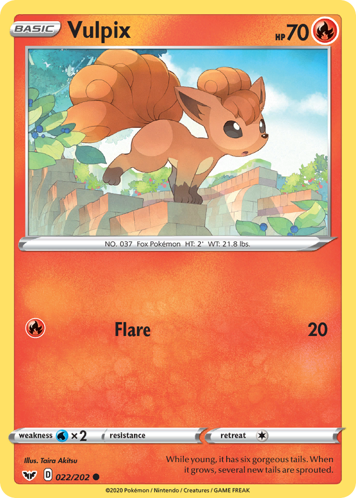 Vulpix (022/202) [Sword & Shield: Base Set] | Exor Games New Glasgow