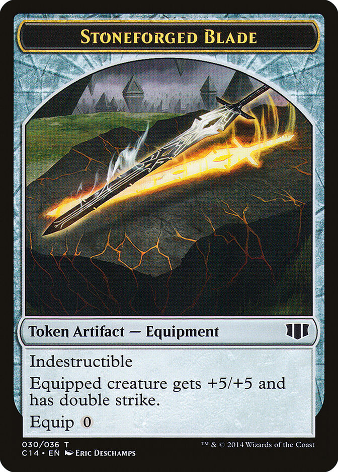 Stoneforged Blade // Germ Double-sided Token [Commander 2014 Tokens] | Exor Games New Glasgow