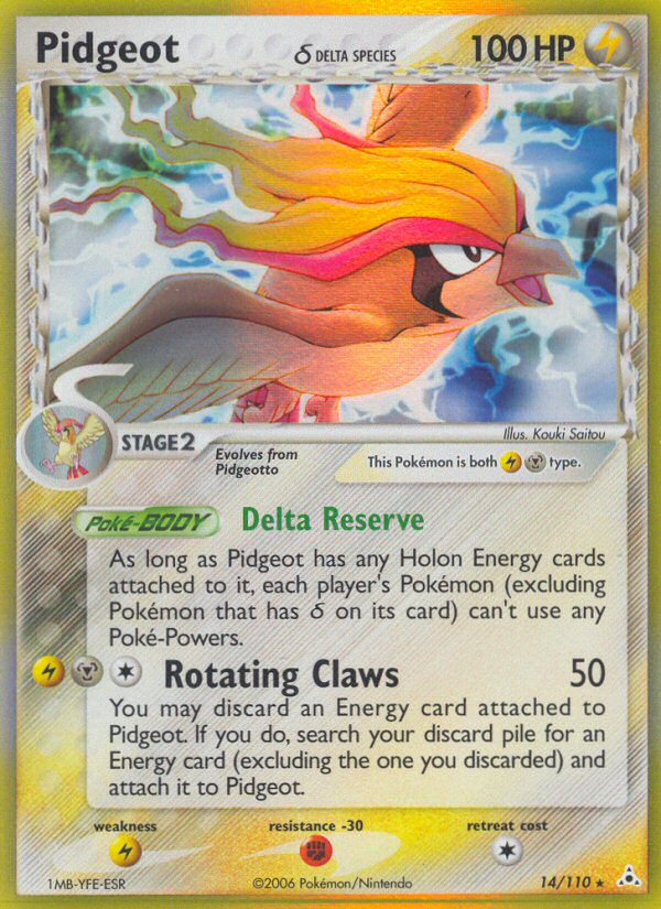 Pidgeot (14/110) (Delta Species) [EX: Holon Phantoms] | Exor Games New Glasgow