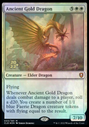 Ancient Gold Dragon [Commander Legends: Battle for Baldur's Gate Prerelease Promos] | Exor Games New Glasgow