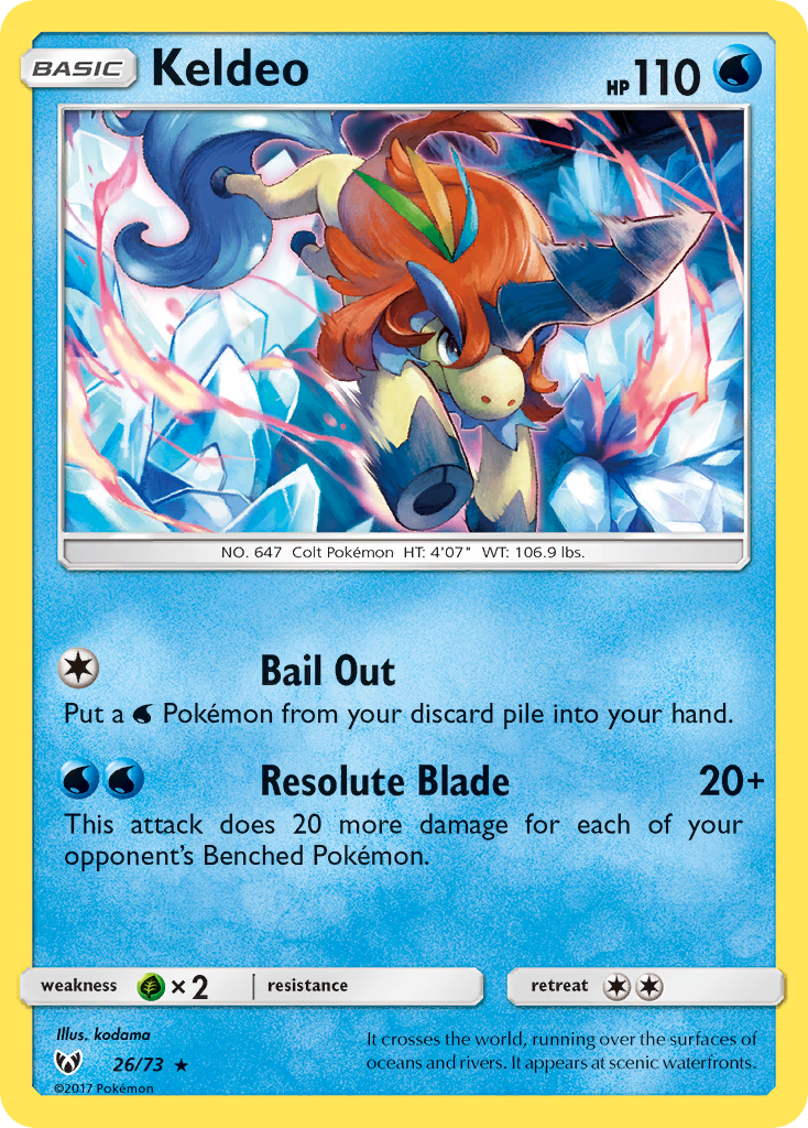 Keldeo (26/73) [Sun & Moon: Shining Legends] | Exor Games New Glasgow