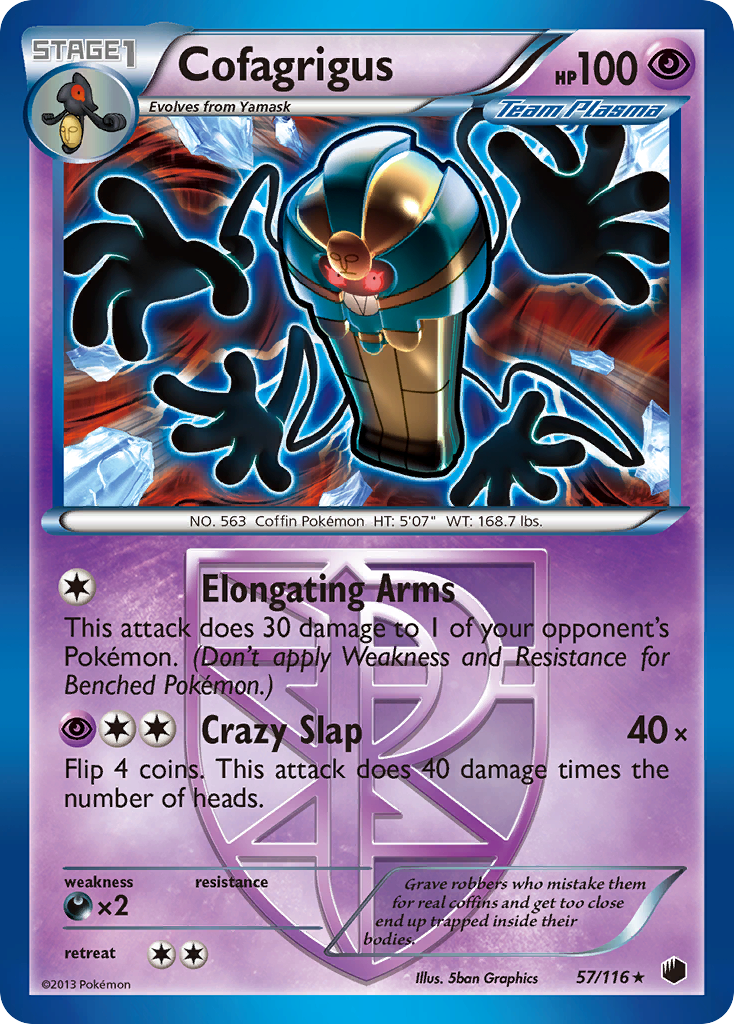 Cofagrigus (57/116) [Black & White: Plasma Freeze] | Exor Games New Glasgow