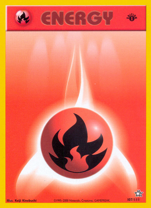 Fire Energy (107/111) [Neo Genesis 1st Edition] | Exor Games New Glasgow