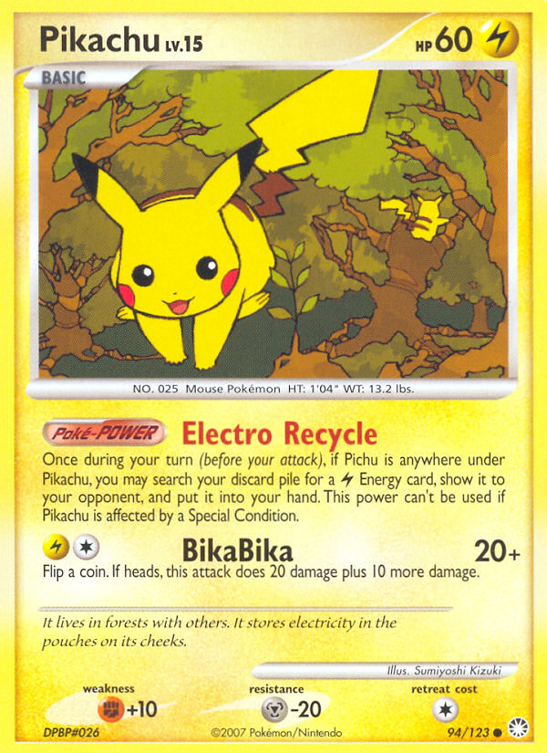 Pikachu (94/123) [Diamond & Pearl: Mysterious Treasures] | Exor Games New Glasgow