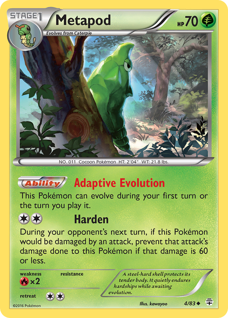 Metapod (4/83) [XY: Generations] | Exor Games New Glasgow