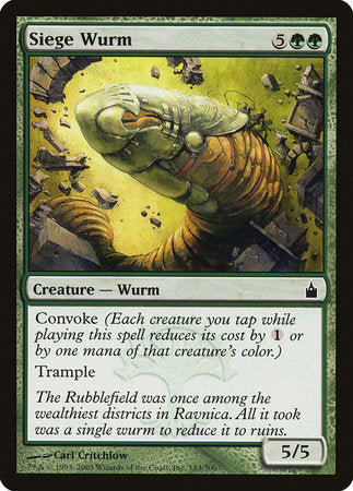 Siege Wurm [Ravnica: City of Guilds] | Exor Games New Glasgow