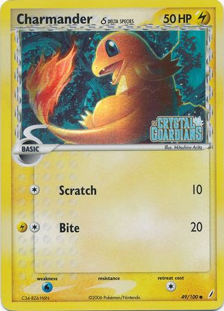 Charmander (49/100) (Delta Species) (Stamped) [EX: Crystal Guardians] | Exor Games New Glasgow