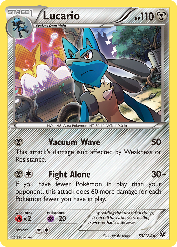 Lucario (63/124) (Cosmos Holo) [XY: Fates Collide] | Exor Games New Glasgow